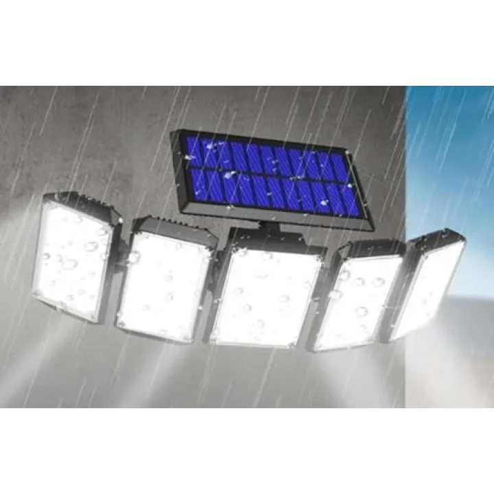 300 Led Güneş Enerjili 3 Mod Kumandalı 3 Metre Kablolu 5 Taraflı Sensörlü Solar Sokak Lambası/bahçe aydınlatma