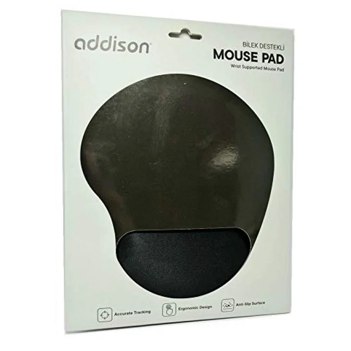 300521 Bileklik Destekli Siyah Mouse Pad