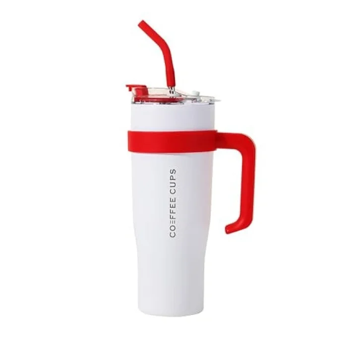 304 L Çelik 1,2 L Beyaz Pipetli Kamp Piknik Termos cin909by
