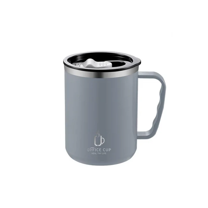 304 L Çelik Gri 500 ml Kahve El Termos Kupa Mug cin557gr