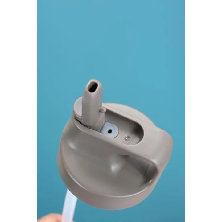 304 L Çelik Gri 500 ml Pipetli Matara Suluk cin414gr