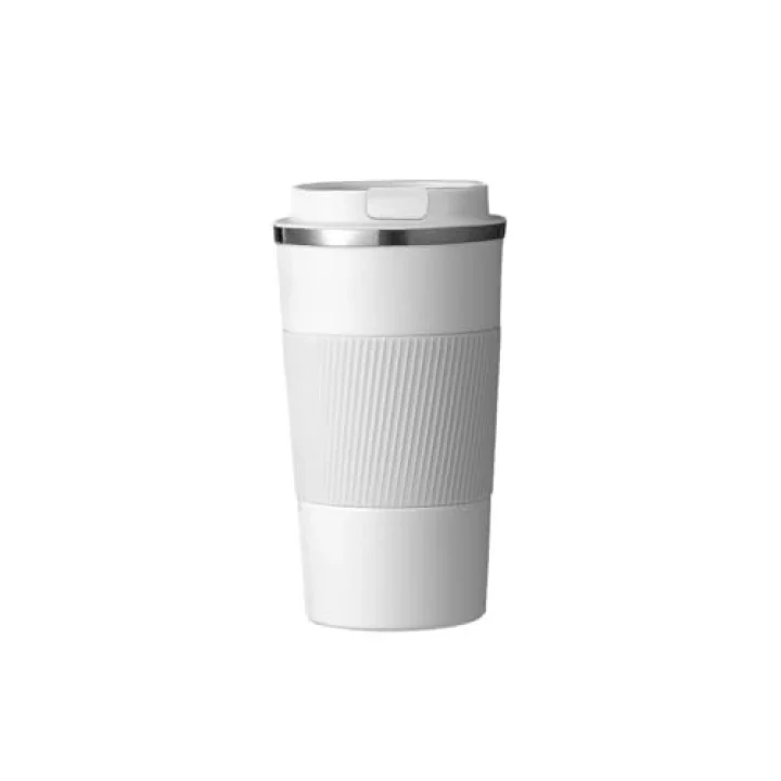 304 L Kilitli Çelik Mat Beyaz 510 ml Kahve Termos Mug cin405by