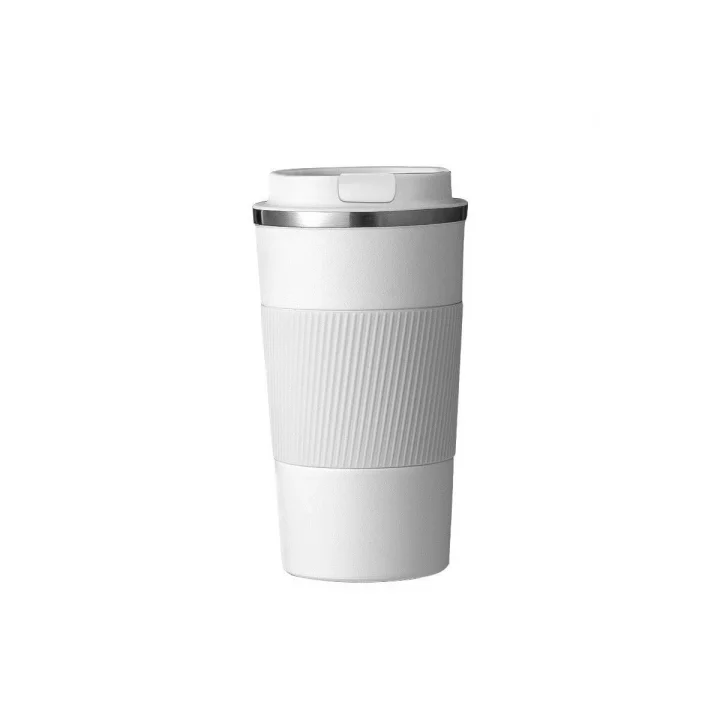 304 L Kilitli Çelik Mat Beyaz 510 ml Kahve Termos Mug cin405by