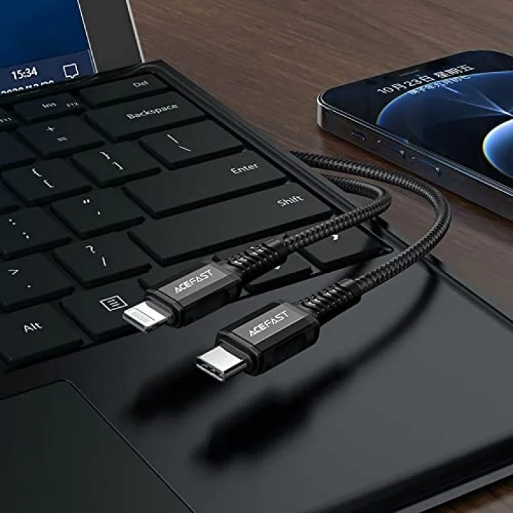 30W 1.2 Metre USB-C to Lightning Apple MFI Lisanslı Type-C iPhone Uyumlu Şarj Data Kablosu - C1-01