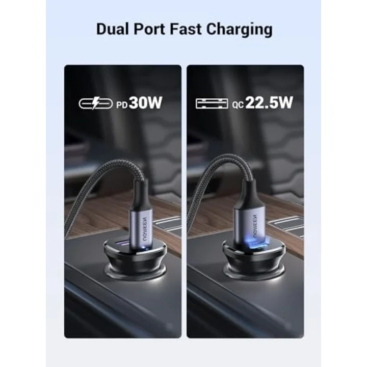 30W 2 Portlu Araç İçi Şarj Cihazı Çakmaklık Adaptörü, 25845
