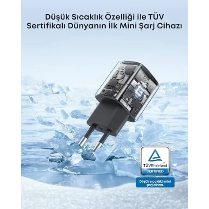 30W USB-C Şarj Cihazı Siyah - A2698