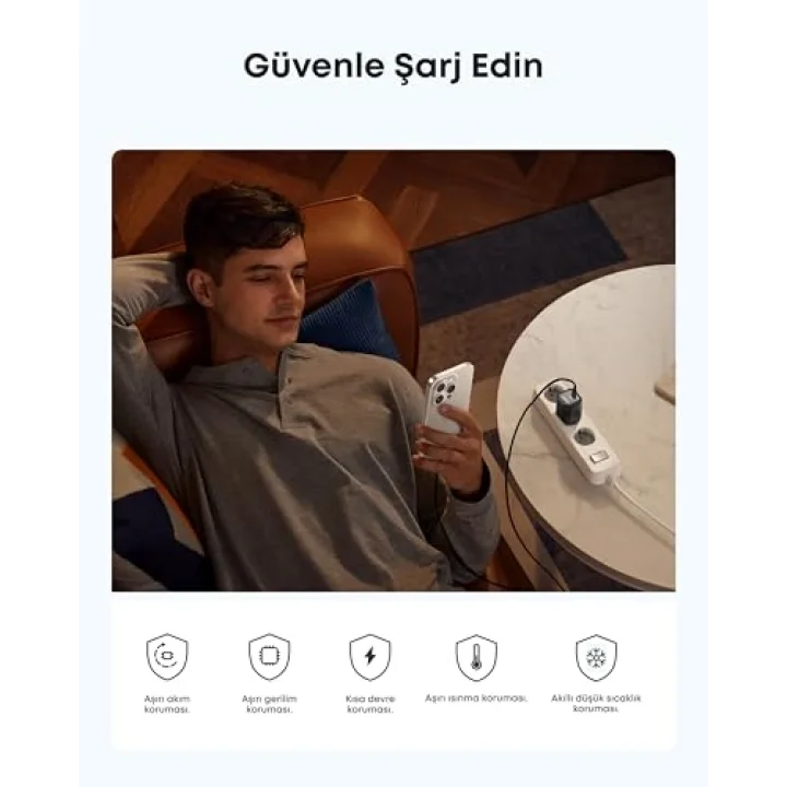30W USB-C Şarj Cihazı Siyah - A2698