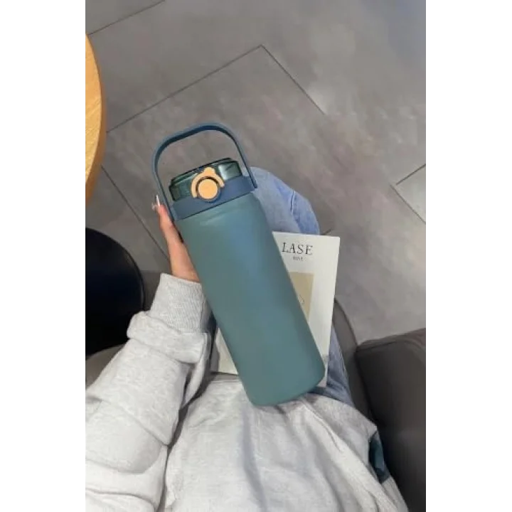 316 L Çelik 1200 ML Vakumlu Soğuk Pipetli Matara Suluk cin413mv-12