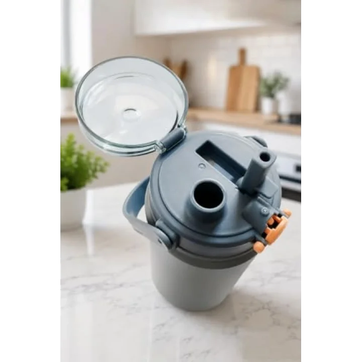 316 L Çelik 1200 ML Vakumlu Soğuk Pipetli Matara Suluk cin413mv-12