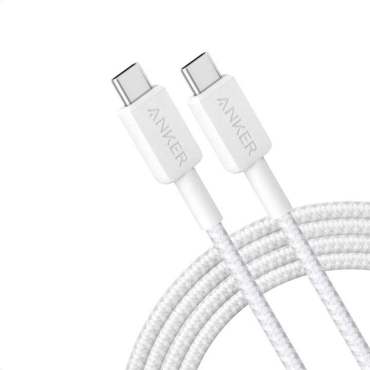 322 USB-C - USB-C Hızlı Şarj Kablo, 1.8 Metre, Beyaz - A81F6