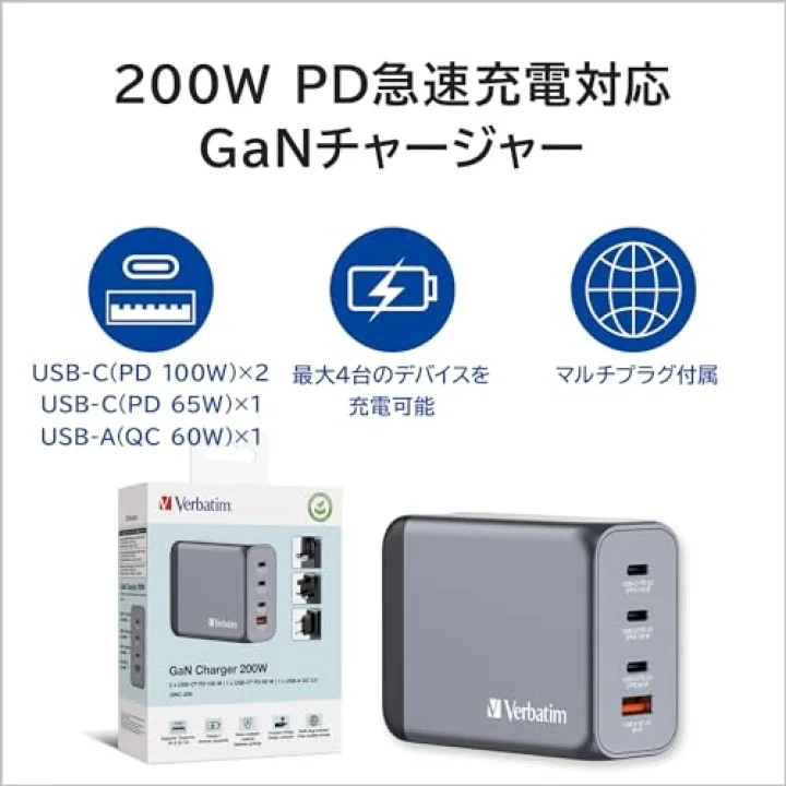 32204 - V GNC-200 Gan Şarj Hızlı Şarj Aleti 200W