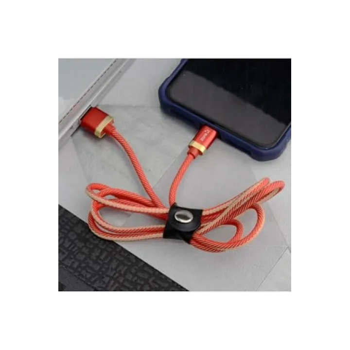 (3291) Kırmızı Kırmızı Poro Lightning Usb Kablo 1M-Zore ile uyumlu