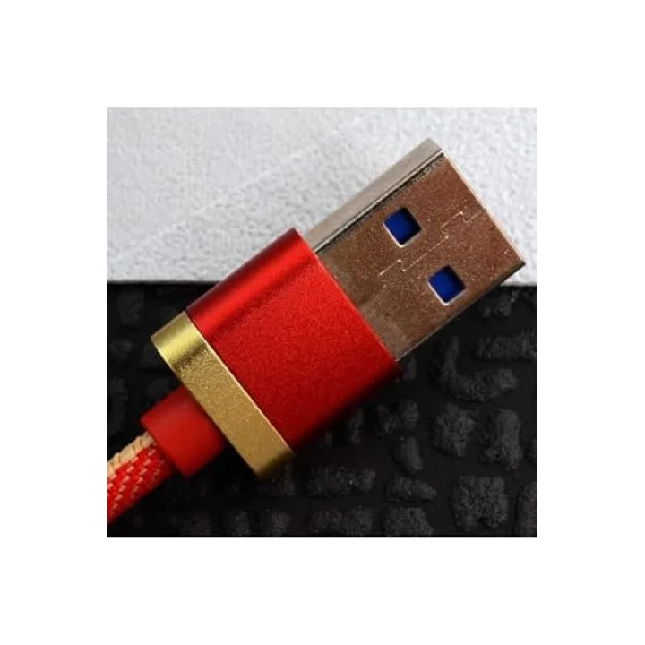 (3291) Kırmızı Kırmızı Poro Lightning Usb Kablo 1M-Zore ile uyumlu