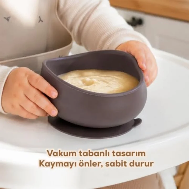 34004 Silikon Vakumlu 300ml Mama Kasesi Antrasit