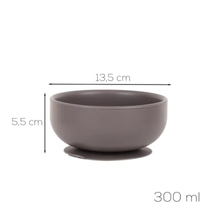 34004 Silikon Vakumlu 300ml Mama Kasesi Antrasit