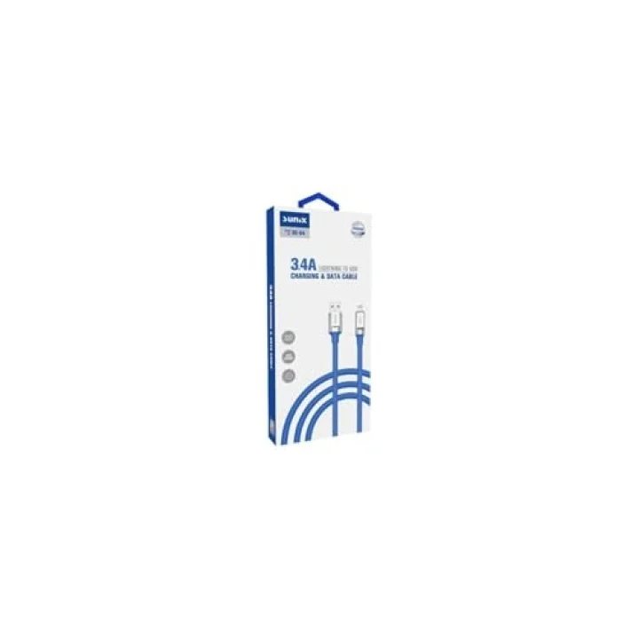 3.4A Lightning Şarj Ve Data Kablosu Mavi Sc-64