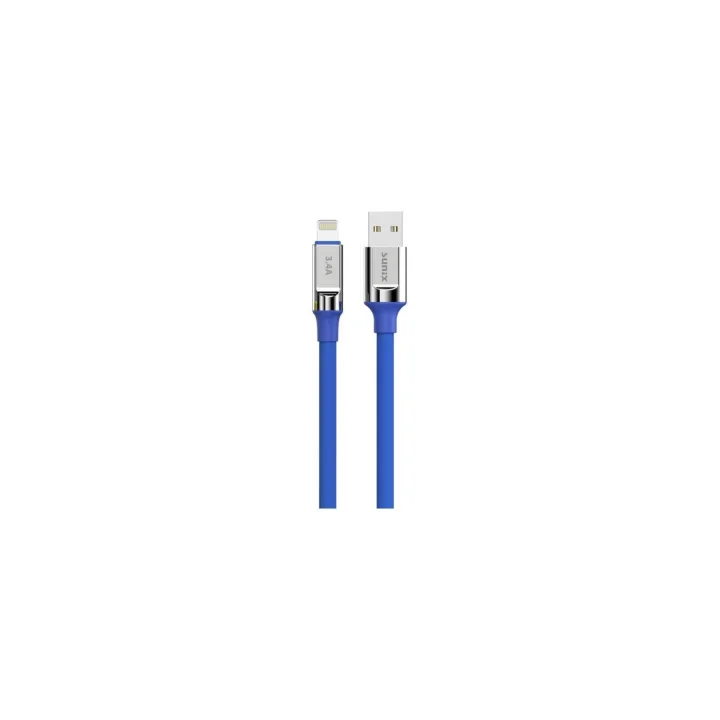 3.4A Lightning Şarj Ve Data Kablosu Mavi Sc-64
