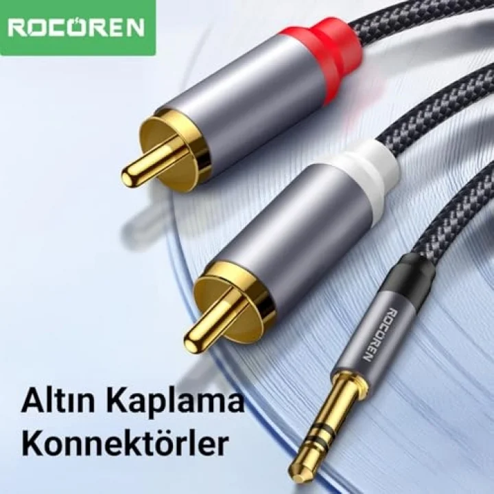 3.5mm AUX Jack to RCA Hi-Fi Ses Kablosu 5 Metre