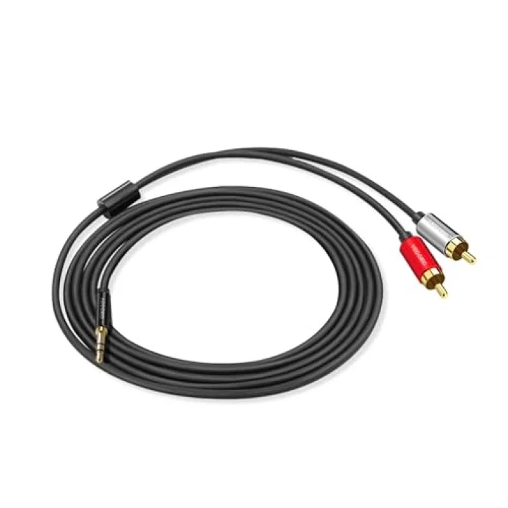 3.5mm AUX to 2 RCA Ses Kablosu 1 Metre