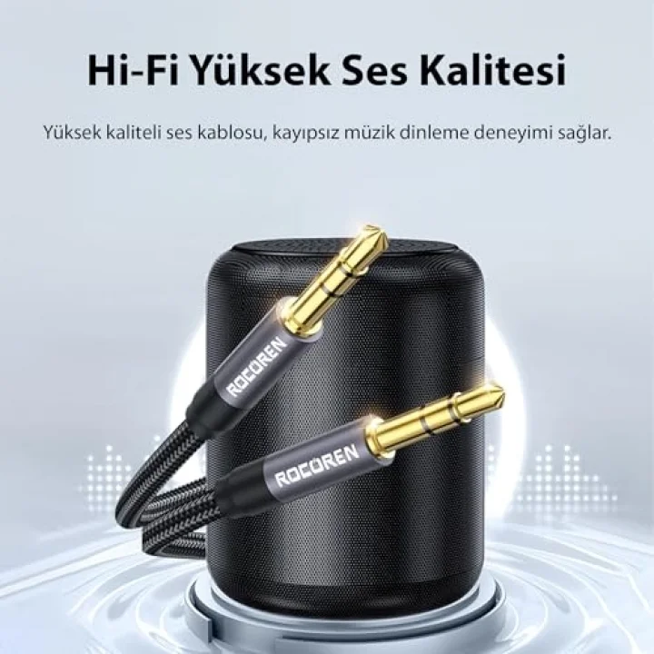 3.5mm Hi-Fi TRS AUX Ses Kablosu 5 Metre