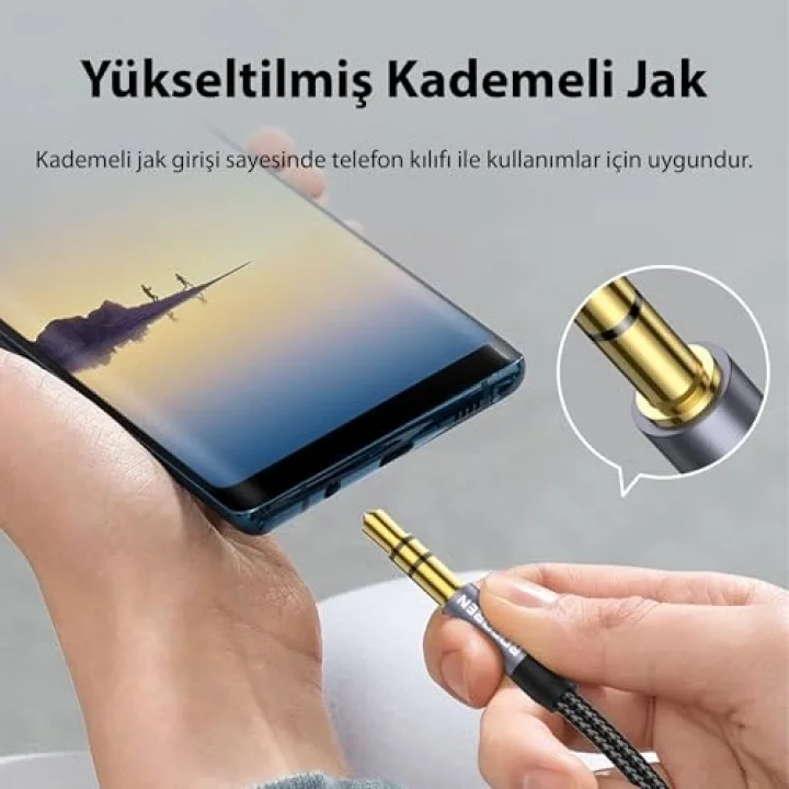 3.5mm Hi-Fi TRS AUX Ses Kablosu 5 Metre