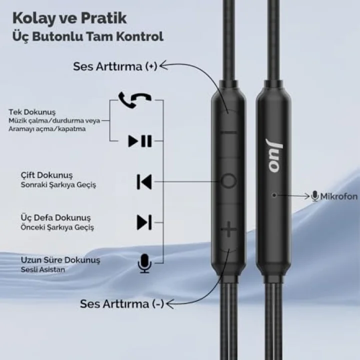 3.5mm Jack Girişli Mikrofonlu Kablolu Kulak İçi Kulaklık