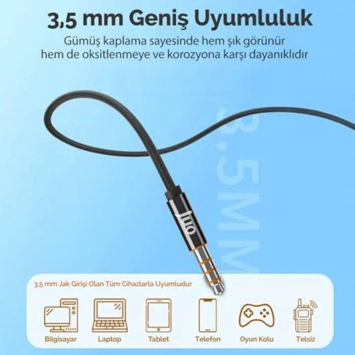3.5mm Jack Girişli Mikrofonlu Kablolu Kulak İçi Kulaklık