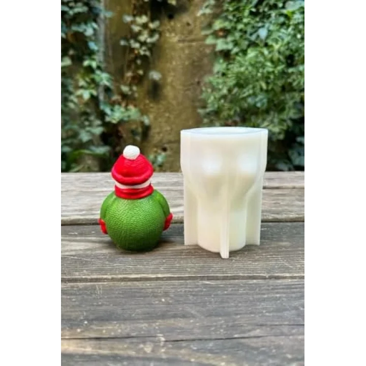 3D Christmas Kardan Adam Silikon Mum Kalıbı