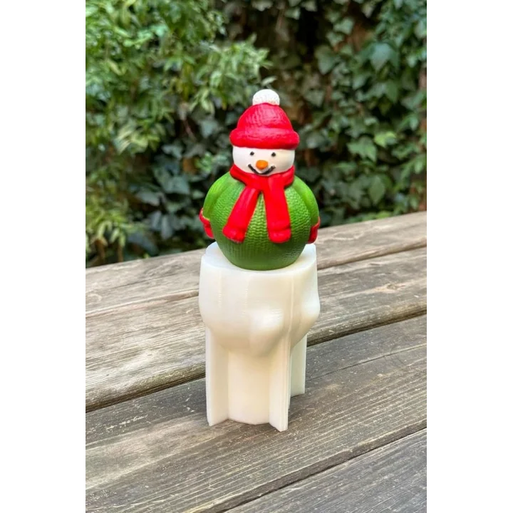3D Christmas Kardan Adam Silikon Mum Kalıbı