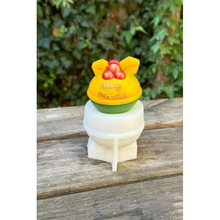 3D Christmas Top Silikon Mum Kalıbı