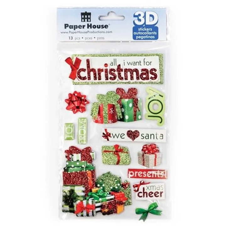 3D Çıkartmalar 4,5x8,5-All I Want For Christmas
