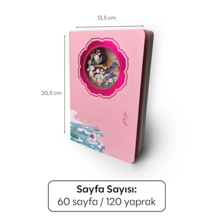 3D Katmanlı Oyma Defter – Panda Temalı Stereo Kapak, 60 Sayfa 120 Yaprak Yaratıcı Tasarım Not Defteri, Katmanlı Sanatsal Kapaklı Günlük