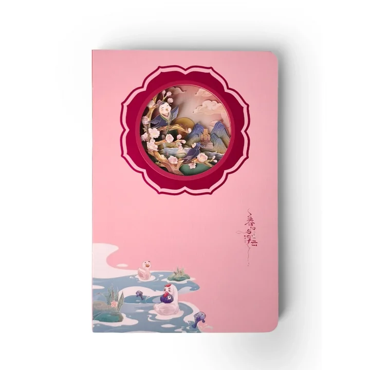 3D Katmanlı Oyma Defter – Panda Temalı Stereo Kapak, 60 Sayfa 120 Yaprak Yaratıcı Tasarım Not Defteri, Katmanlı Sanatsal Kapaklı Günlük