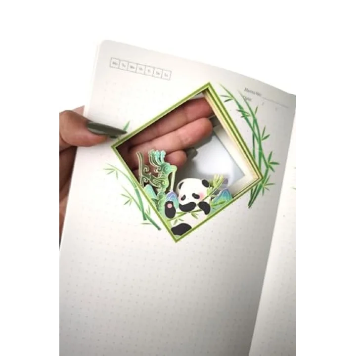3D Panda Temalı Defter