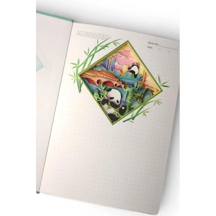 3D Panda Temalı Defter