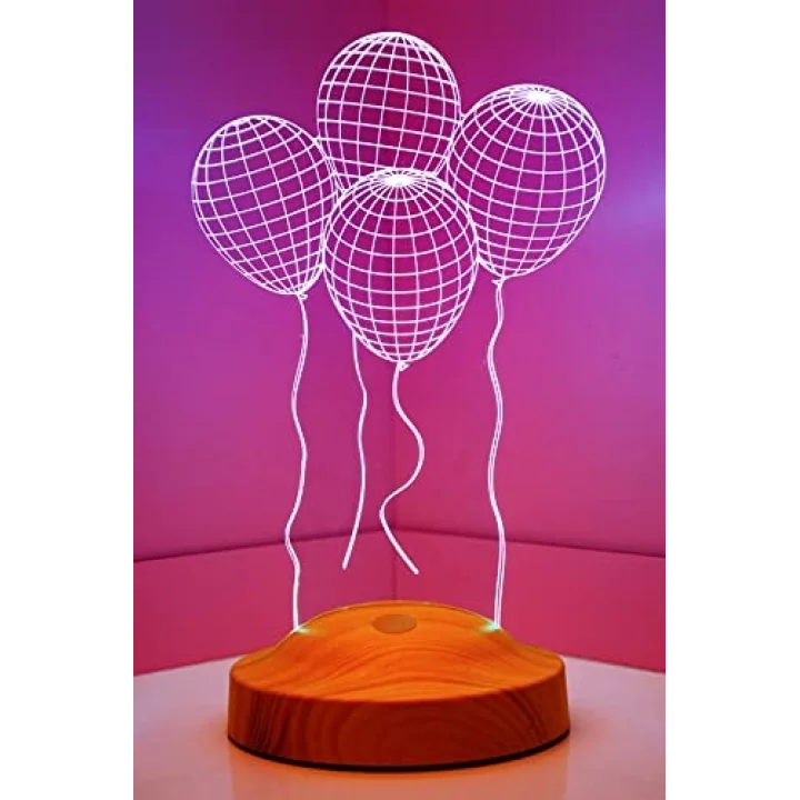 3D Uçan Balon Hediyesi 3 Boyutlu Led Lamba