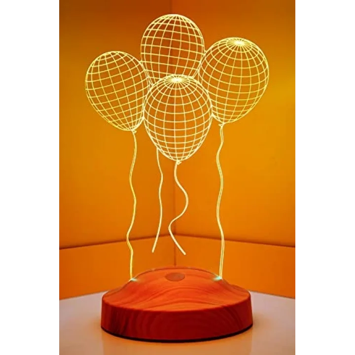 3D Uçan Balon Hediyesi 3 Boyutlu Led Lamba