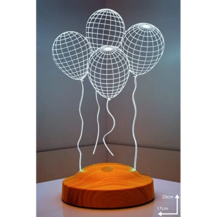 3D Uçan Balon Hediyesi 3 Boyutlu Led Lamba
