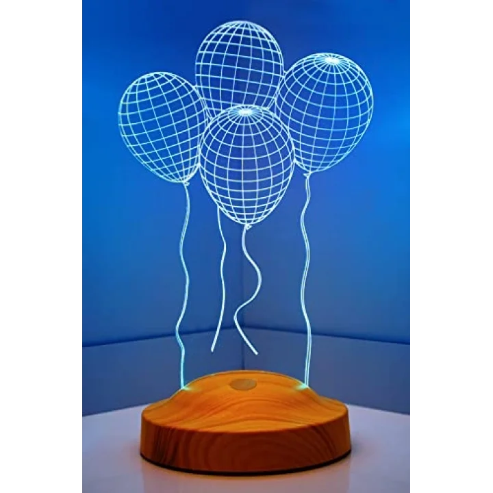 3D Uçan Balon Hediyesi 3 Boyutlu Led Lamba