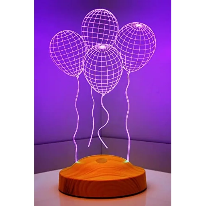 3D Uçan Balon Hediyesi 3 Boyutlu Led Lamba