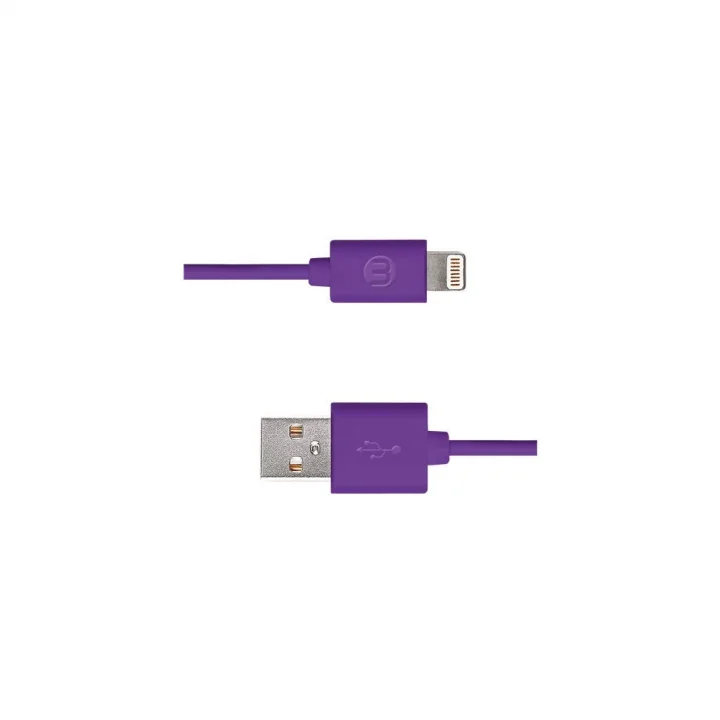 3Dk34 Lightning Şarj Kablosu, 1 metre,Mor