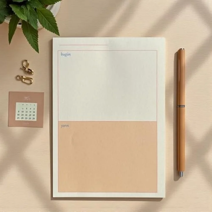 3’lü Masaüstü Planlayıcı Seti – Bugün & Yarın & Haftalık Plan | Noktalı Sayfa | Koparılabilir Blok | 3 x 80 Yaprak | 90 gr Ivory Kağıt