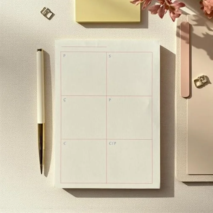 3’lü Masaüstü Planlayıcı Seti – Bugün & Yarın & Haftalık Plan | Noktalı Sayfa | Koparılabilir Blok | 3 x 80 Yaprak | 90 gr Ivory Kağıt