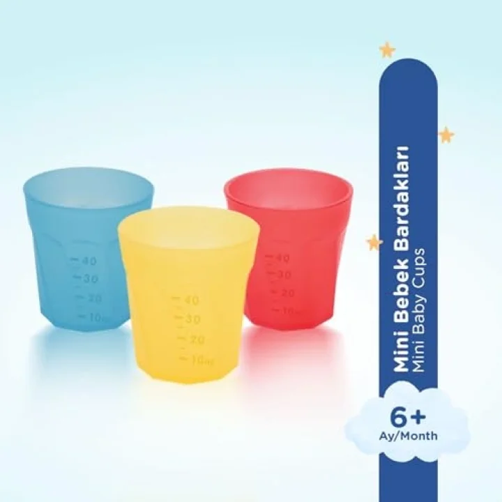 3’lü Mini Bebek Bardağı