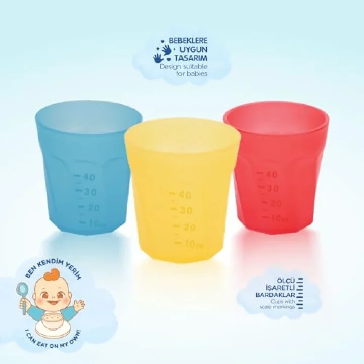 3’lü Mini Bebek Bardağı