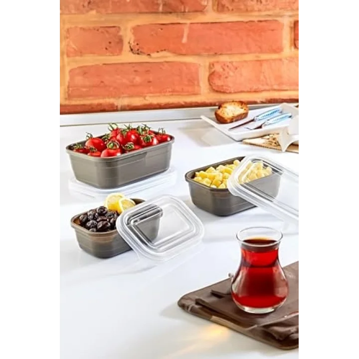 3Lü Saklama Kabı Set BEJ