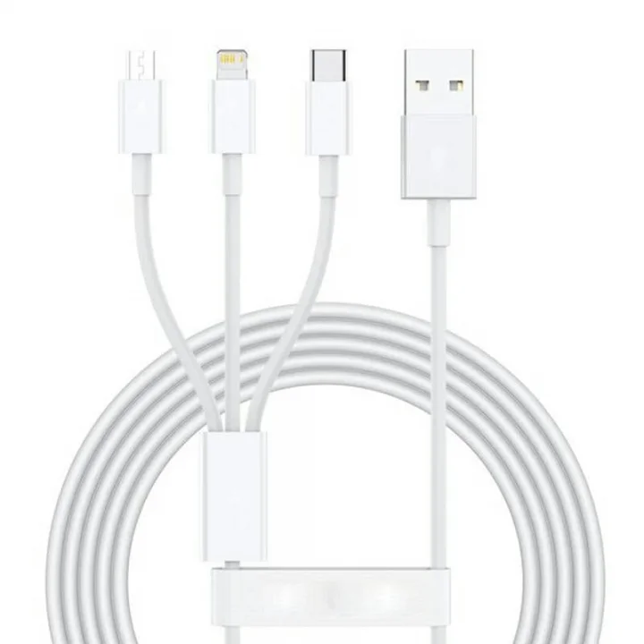 3ü1 arada USB Kablo. Şarj Kablosu, Çoklu Sarj Kablosu 3 Uçlu Type-c Uyumlu