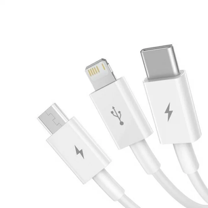 3ü1 arada USB Kablo. Şarj Kablosu, Çoklu Sarj Kablosu 3 Uçlu Type-c Uyumlu