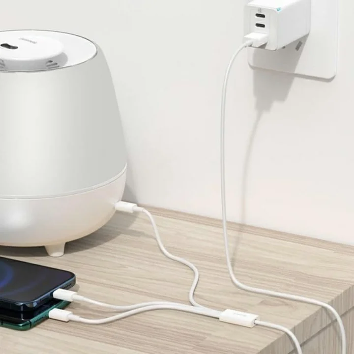 3ü1 arada USB Kablo. Şarj Kablosu, Çoklu Sarj Kablosu 3 Uçlu Type-c Uyumlu