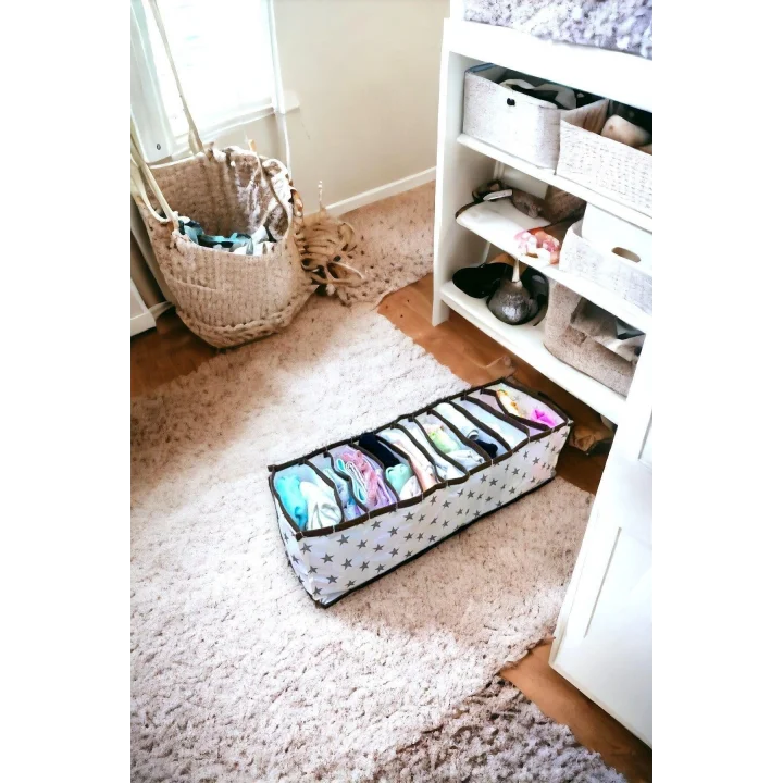 4 Adet 11 Gözlü Çekmece Içi Akordiyon Organizer M 40x16x12 Cm
